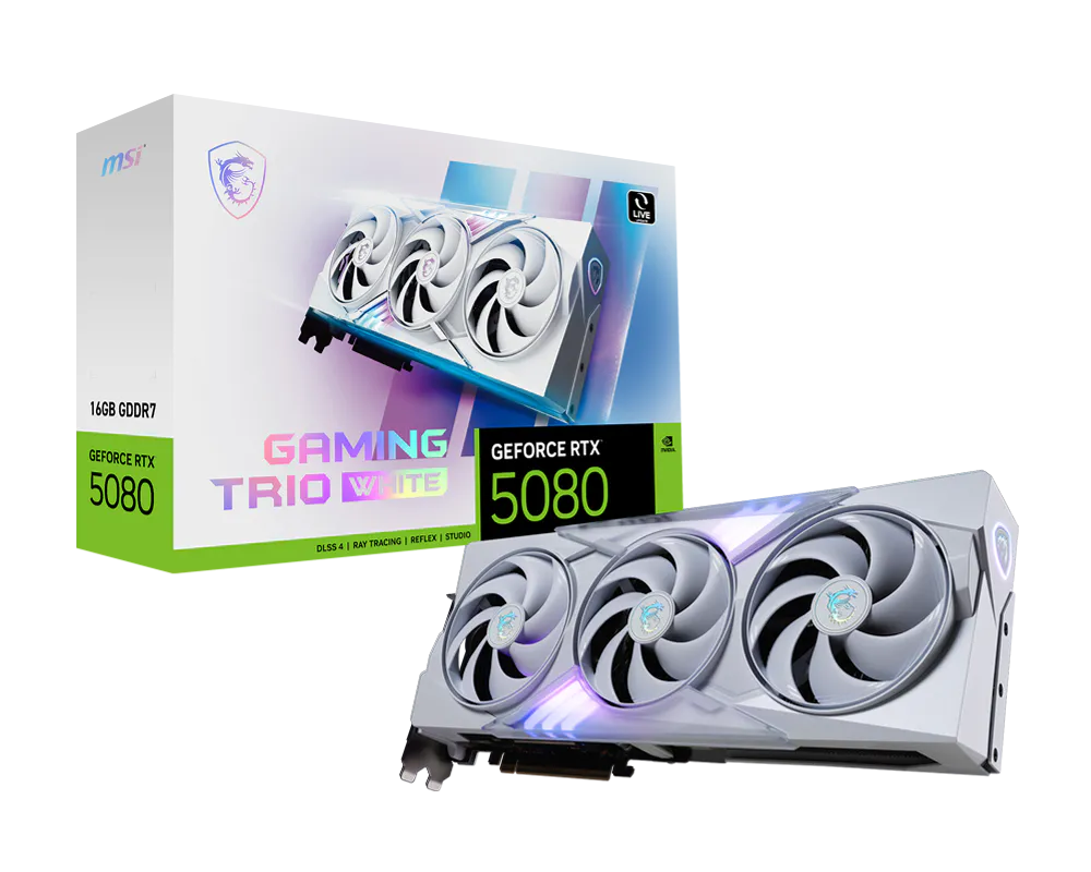 MSI GeForce RTX 5080 16G GAMING TRIO WHITE